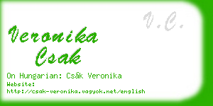 veronika csak business card